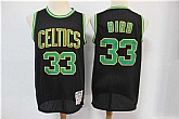 Celtics Bape 33 Larry Bird Black Hardwood Classics Jersey